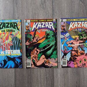 Vintage Ka-Zar Comics Lot of 3 #3 #4 #7 Marvel Bronze Age Comics 1981